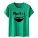 thumbnail image 2 of Fiudx Camisas para Mujer Moda Mujer Casual Cuello Redondo Impresión Blusa Manga Corta Camiseta Tops, 2 of 3