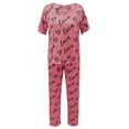 thumbnail image 6 of Christmas pajamas Women's Letter Print Short Sleeve Pajama Set With Long Pants And Sleep Casual Homewear Sleepwear Outfit, 6 of 9