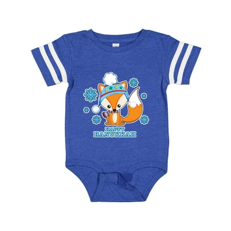 

Inktastic Happy Hanukkah with Fox and Snowflakes Gift Baby Boy or Baby Girl Bodysuit