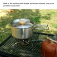 thumbnail image 3 of Pot and Pan Set, Easy To Clean Camping Cookware Mess Kit 1.4L 0.7L  for Backpacking, 3 of 7