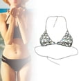 thumbnail image 1 of Cadena para el Cuerpo Fernando Sujetador con Cadena Top Brillante Sin Mangas Plata, 1 of 8