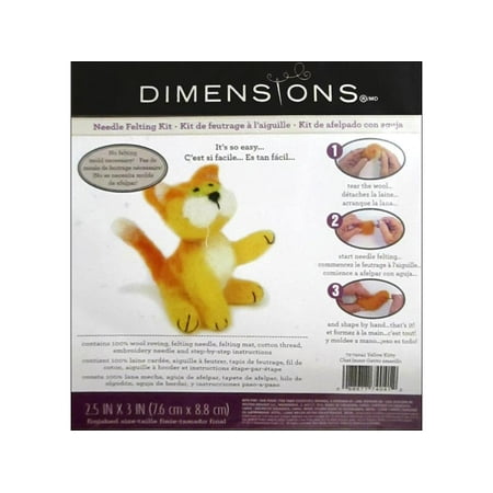 Dimensions Needle Felting Kit Kitty Yellow