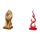 thumbnail image 1 of Figura de león, estatua, estante, escritorio, oficina, decoración del hogar, escultura abstracta de fuego, material de resina, adecuada para regalar,, 1 of 8