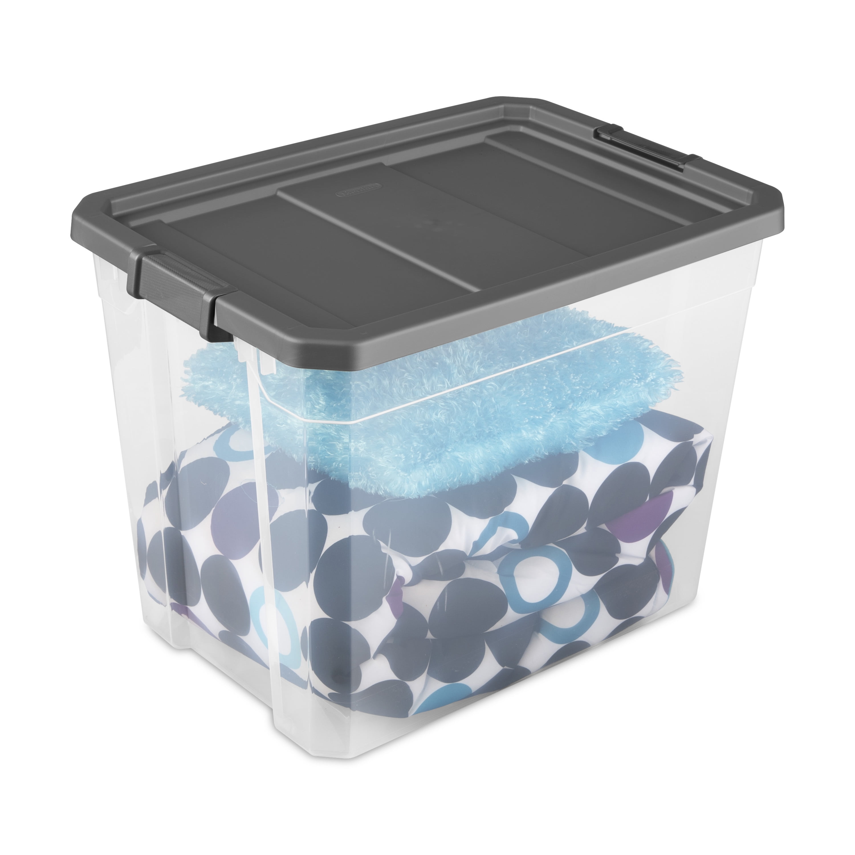 Sunware Small Modular Stacking Crate Grey, 15-7/8 x 9-3/4 x 10-1/4 H | The Container Store