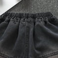 thumbnail image 5 of DAETIROS Girls Cargo Shorts Faded Black Denim Elastic Waist Loose Fit Vintage Wash Youth Summer Sizes 6-16,Size 12-13T, 5 of 9