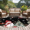 thumbnail image 4 of Round Rug 5Ft Washable Non-Slip, Black Christmas Circle Area Rugs for Living Room Bedroom, Snowman Xmas Tree Coastal Snowflake Starfish Indoor Floor Mats Carpet Runner for Home Decor Aesthetic, 4 of 8