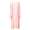 thumbnail image 4 of GEWSEY Women's Lightweight Longer Length Open-Front Long-Sleeve Cardigan Sweater (Pink, One Size), 4 of 4