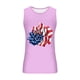 thumbnail image 3 of Tanques para Hombre para el Verano Solto Chaleco Impresión Deportivo Cuello Redondo, Casual, 3 of 3