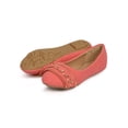 thumbnail image 4 of New Girl Link Larisa-17K Nubuck Round Toe Chain Zipper Ballet Flat 9 - 4, 4 of 5