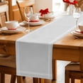 thumbnail image 6 of Pure Light Grey Table Runner, Simple Solid Color Washable Cotton Linen Table Runners 48 Inches Long, Dresser Scarf Runner for Nightstand/Coffee/End Tables 13''x48'', 6 of 8