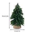 thumbnail image 3 of Christmas Tree Artificial Christmas Trees Desktop Miniature Christmas Trees Mini Pine Tree with Snow and Wood Base for Christmas Holiday Gift Party Home Tabletop Decor Home Decoration, 3 of 5