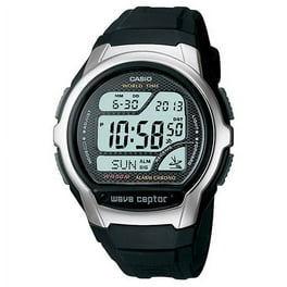 Casio Men s Atomic Digital Sport Watch Silver Stainless Steel Water Resistant Walmart