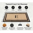 thumbnail image 5 of A1HC Rubber and Coir Door Mat Heavy Weight Large Entry Mat Outdoor Durable Monogrammed E Doormat 24"X48", Beige, 5 of 5