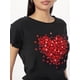 thumbnail image 1 of Fashion Heart Graphic Sports Short Sleeve T-shirts, Print Casual Sports Slim Tops For Running, Women's Summer Tops Tee For adult, Men, Women, Teen, Teenager, adolescent, Youth, 1 of 5