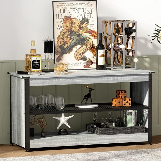Buy Bestier 44 inch Small TV Stand with Mesh Shelf Corner Braces 2Tier