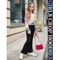 thumbnail image 6 of Oudiya Kids Tie Dye Sweatshirt Crop Tops Hoodie Long Sleeve Pullover for Girls, 5-13 Years, 6 of 8