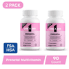 (2 Pack) One A Day Prenatal Vitamins, Folic Acid, Iron, Omega 3 (DHA), 90 Count