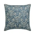 thumbnail image 1 of Decorative Blue 18"x18" (45x45 cm) Throw Pillows, Linen Quilted Throw Pillows For Couch, Floral Pattern Modern Style - Farzeen, 1 of 3