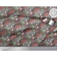 thumbnail image 2 of Soimoi Orange Cotton Jersey Fabric Insect & Texture Print Fabric by The Yard 58 Inch Wide, 2 of 2