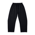 thumbnail image 5 of Womens Wide Leg Barrel Pants Palazzo Casual Flowy Beach Cropped Harem Pants Summer 2026 Casual Drawstring Capris (Black,L), 5 of 5