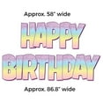 thumbnail image 3 of VictoryStore Rainbow Ombre Sparkle EZ Happy Birthday Display, Rainbow Ombre Glitter Easy Setup Birthday Decorations, 19878, 3 of 9