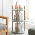 thumbnail image 3 of 3-Tier Blue Bookcase | 360° Rotating Shelf for Bedroom and Kitchen Use, 3 of 6