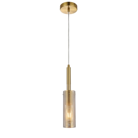 Dainolite 1 Light Pendant in Aged Brass