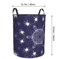 thumbnail image 2 of DouZhe Waterproof Collapsible Large Laundry Baskets, Spider Web Trap Prints Circular Hamper with Handles, Purple, 2 of 6