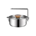 thumbnail image 2 of Portable Stainless Steel Pot Set Camping Cookware Outdoor Picnic Tableware Multi-use Kettle, Silver, 2 of 6