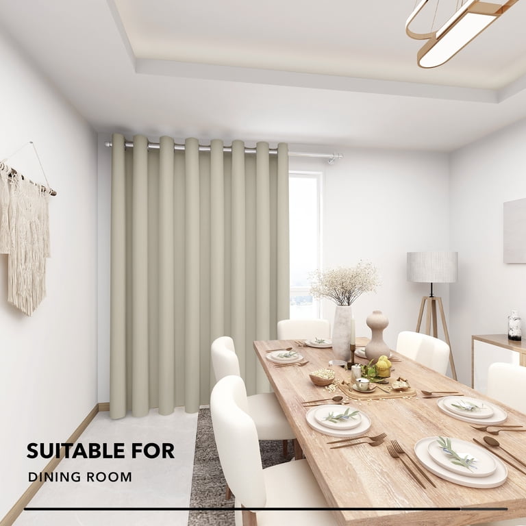 Deconovo Sliding Door Curtains 100x95 Light Beige photo 4