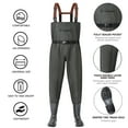 thumbnail image 2 of Fishing Chest Waders with Boots for Men/ Women, 3-ply Nylon/PVC Waders Chest Wader with Boots for Fly Fishing Lightweight Grayish green, 2 of 8
