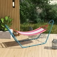 thumbnail image 3 of Spaco 10.3' Weather Resistant Hammock Stand, Portable Adjustable Steel Frame Hammock Stand with 550 lbs. Capacity for Outdoor as Patio, Yard, Garden, Blue, 3 of 11