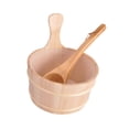 thumbnail image 4 of Cubo de madera para sauna con cucharón, equipo de sauna, cubo de agua de 4 l, contenedor de almacenamiento de madera, para baños, casas, hoteles,, 4 of 9