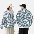 thumbnail image 4 of Vsdgher Cute Rabbit Easter Print Adult Hoodie Shirts Rash Guard for Men Women,Long Sleeve Sun Protection Fishing Shirts for Athletic Running Swim-Large, 4 of 7