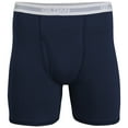 thumbnail image 3 of Gildan Men's Underwear Boxer Briefs, Multipack, Cardinal Red/Stripe/Metro Blue/Dot/Navy (5-pack, Classic Length), X-Large, 3 of 5