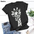 thumbnail image 2 of Nueva camiseta de verano con estampado de jirafa, camiseta informal de dibujos animados para mujer Eccomum Verde/S, 2 of 5
