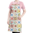 thumbnail image 5 of Pioneer Flower Floral Print Pattern Apron for Women and Men, Cotton Linen Waterproof with Pockets, Adjustable, 33x27 Inch for Kitchen, Gardening, BBQ, Salon, 5 of 6