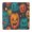 Halloween Colorful Jack, variant on Halloween Colorful Spooky Elements Square Fitted Tablecloth with Elastic Edge,Square Table Cover,Washable Elastic Table Cover for Home Kitchen Party Decor 34"x34"