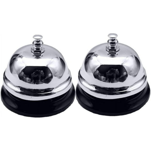 Customer Service Bell 2pcs Office Desk Bell Customer Ding Bell Metal Call Bell Ringing Bell for Home Store Hotel