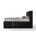 thumbnail image 3 of ACME Lit de Rangement en Bois 8 Tiroirs Très Grand Size Ireland en Noir, 3 of 5