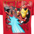 thumbnail image 5 of Marvel Avengers Iron Man Little Boys T-Shirt and French Terry Shorts Outfit Set Little Kid, 5 of 5