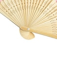 thumbnail image 3 of Thy Collectibles Pack of 6 Handheld Paper and Bamboo Folding Fans for Wedding Party, Church, Festivals, Home and DIY Decoration (Light Purple), 3 of 3