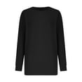 thumbnail image 4 of AherBiu Crewneck Sweatshirts for Women Long Sleeve Drop Shoulder Fall Casual Loose Basic Pullover Tops, 4 of 6
