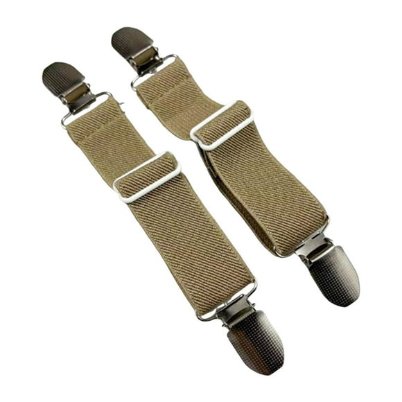 Sandalias de zuecos anchos y desmontables con correas elásticas para zapatos para hombre, zapatillas deslizantes anti-sueltos Caqui