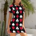thumbnail image 6 of Playing Card Suits Inverted Dress Summer Elegant Women's Dress Women's Clothing, 6 of 9