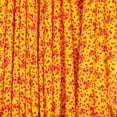 thumbnail image 2 of Crepe De Chine Gaillardia Yellow Sheer Floral Print Fabric 58" Wide By The Yard, 2 of 3