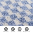thumbnail image 4 of CBCHome Checkered Chenille Furry Throw Blanket – Soft Plush Cozy Dorm Room Essential, for Sofa and Bed, Graduation Gift for Her and Teens (Ashleigh Blue, 50"x60"), 4 of 7
