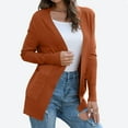 thumbnail image 2 of UTSJKR Women's Lightweight Long Sleeve Knit Cardigan with Pockets Open Front Casual Sweater for Spring Fall Brown L, 2 of 6
