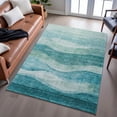 thumbnail image 6 of Addison Rugs Mayfield Premium Machine Washable Transitional Swirls Teal Rectangle Rug, 10' x 14', 6 of 6