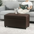 thumbnail image 3 of Joveco 32" Leather Storage Ottoman , Rectangle Foot Rest Stool for Living Room, Bedroom, Entryway,, 3 of 7